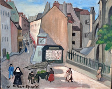 Ancien TABLEAU H/T "vue de