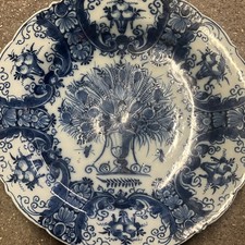 PLAT EN FAIENCE DE DELFT Bleu