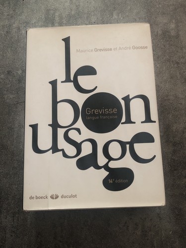 Bon usage grevisse langue - grevisse,