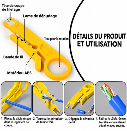 Pince dénuder pour câble - à,