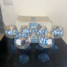 V1 CARTON 6 PLASTIC WALKING GLASSES POOL PASTIS 51 TABAS / VGC