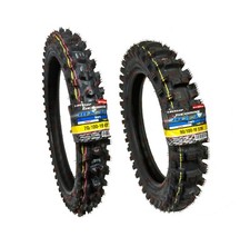 Dunlop 70/100-19 90/100-16 Tire Set MX34 Front Rear KX100 TTR125L Big Wheel