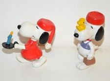 Lot 2 anciennes figurines PVC chien SNOOPY Peanuts BD vintage 80 90's