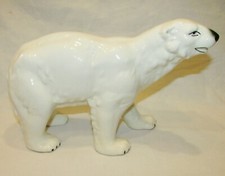 OURS POLAIRE BLANC EN FAïENCE