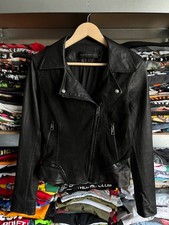 Ventcouvert Paris Ladies Biker Leather Jacket Size 40 Leather French Black