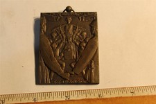 100TH ANNIVERSARY OF BELGIUM INDEPENDENCE 1930 PLAQUE / MEDAL 50 X 62 MM 