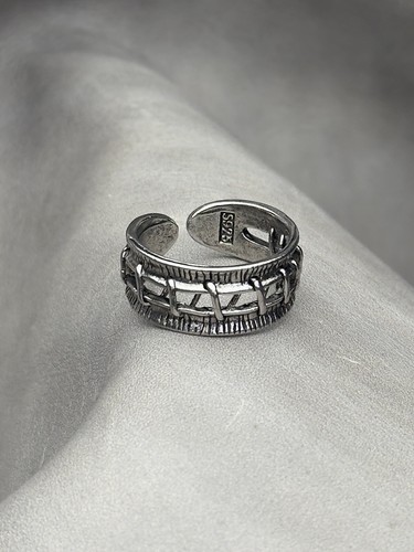 Bague vintage cousue argent - vintage,