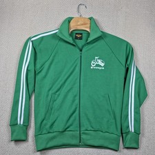 Vespa Piaggio Track Jacket Mens M Green Full Zip Scooter Retro Vintage Style Mod