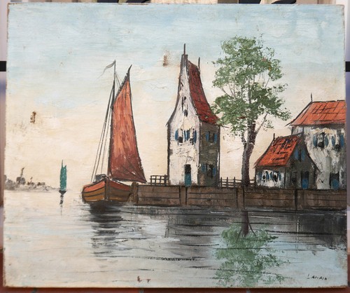 Tableau restaurer signé - restaurer,