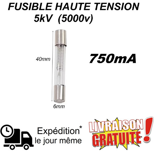 Fusible verre 5kv 750ma - en,