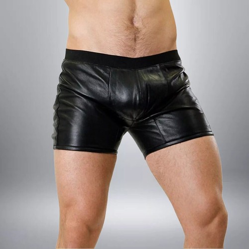 Boxer cuir noir pour - noir, hommes