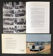 50s 60s Rolls Royce and Bentley Sales Brochures LOT 2 Silver Cloud Phantom Vtg