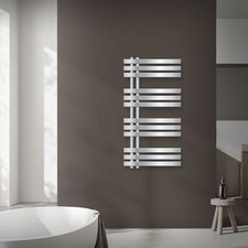 Radiateur sèche serviettes Iron EM chrome en acier 50x100 cm pour salle de bain