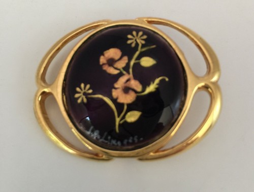 Broche florale relief - florale, relief/