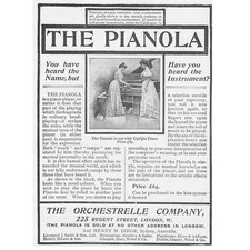 THE PIANOLA The Orchestrelle Company Edwardian Advertisement 1901