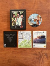 Grand Theft Auto 5 GTA 5 V Steelbook (PlayStation 3 Ps3) Excellent CIB w/ Map