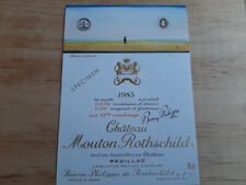 wine label Mouton Rothschild 1983 wine label specimen 75cl Steinberg