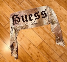 Guess Crown Logo Los Angeles Scarf Studs & Rhinestone Accents LongSoft 73”X 13.5