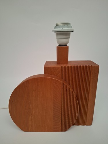 Ancien pied lampe bois - de,