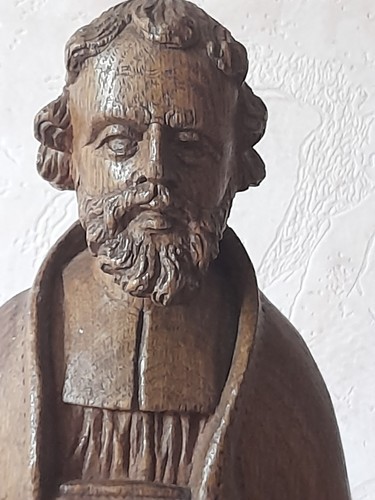Ancien éveque bois époque - bois,