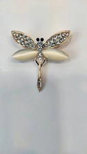 BROCHE LIBELLULE PIERRES ZIRCONIA 