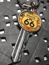 Key Shaped Route 66 Keychain