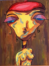 Artiste B . JOST , acrylique carton  2025 , 30 x 24 cm  ref Artmajeur côte AKOUN