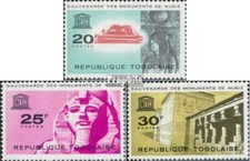 Timbres Togo 1964 Mi 419A-421A neuf 1964 protection le nubien monuments