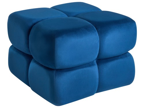 Pouf moderne tissu velours - pouf,