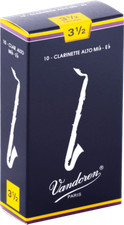 boite 10 anches CLARINETTE ALTO MIb VANDOREN TRADITIONNELLES CR 1435 - force 3,5