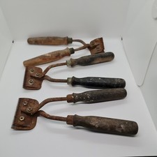 3 anciennes tondeuses manuelles pour mouton en bois et métal - XXe