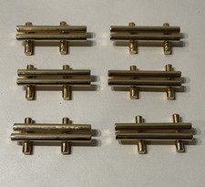 6 PORTES COUTEAUX MÉTAL DORÉ