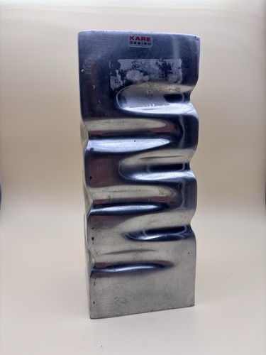 Vase vintage métal écrasé - ,