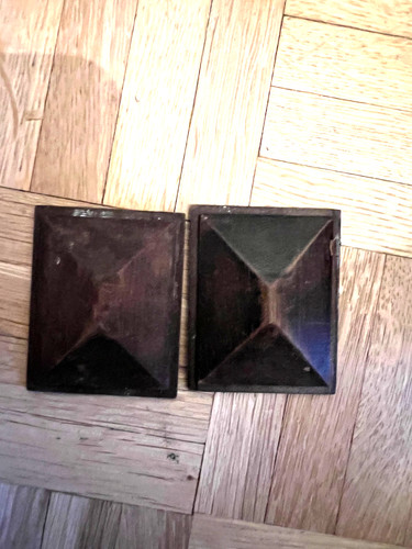 Paire frontons plaque bois - plaque,