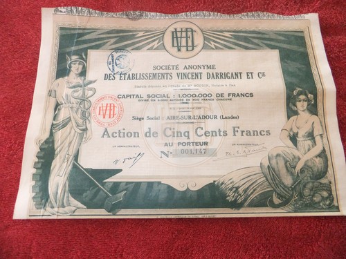 Titre action ancienne ets - titre/action,
