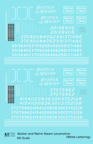 K4 HO Scale Decals Boston and
