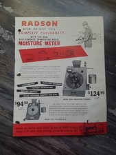 Vintage Radson Moisture Meter Sales Brochure Farm Agriculture Adv. Macon  IL 