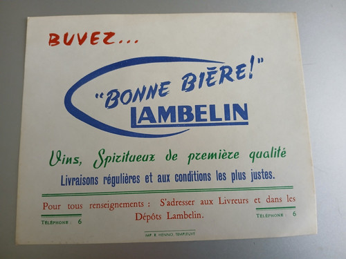 Ancien carton brasserie - carton,