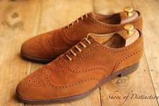 Edward Green Tan Brown Suede Oxford Brogue Shoes Men's UK 11 US 11.5 EU 45 £1180