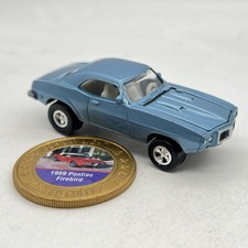 Johnny Lightning 1969 Pontiac Firebird Blue Loose Muscle Cars USA 1996 Mtl/Mtl