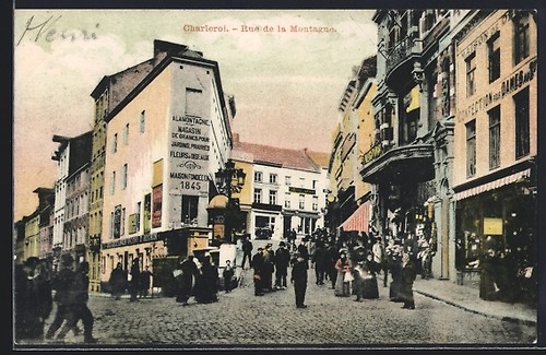 Cpa charleroi rue la - de,