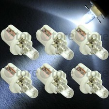 6 LED Lamps T5 B8.5D WHITE Bulbs Panel Tools Dashboard Car Lights 12V