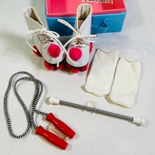 18" American Girl Doll Maryellen's Roller Skates + Skating Accessories Case Set