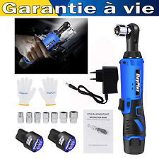 12V Clé à cliquet électrique LED 180N.m 3/8'' sans fil + 2 batterie+ 7 douilles