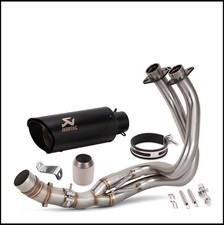 For Kawasaki Z650 Ninja 650 2012-2023 Full System Exhaust Tips Black Header Pipe