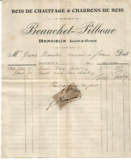 Bracieux (41) 2 invoices 1904 & 1906.Beauchet-Pilboue.Heated wood, coal.