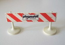 PLAYMOBIL (Q1112) CONSTRUCTION SITE - barrier with vintage Playmobil system supports