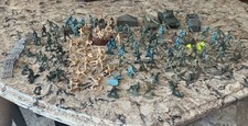 Vintage Mini Toy Soldiers Plastic Miniature 119 Pieces Jeep Cannon