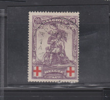 BELGIQUE N** YT 120 CROIX ROUGE oblitéré cote 60€