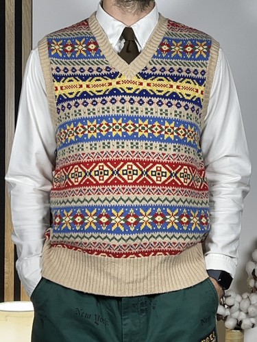 Pull débardeur fair isle - pull,